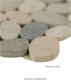 MSI SMOT-PEB Stone Sliced Pebble Ash Tumbled Tile