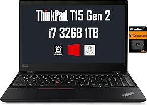 Lenovo Thinkpad T15 i7 1TB SSD 32GB Business Laptop