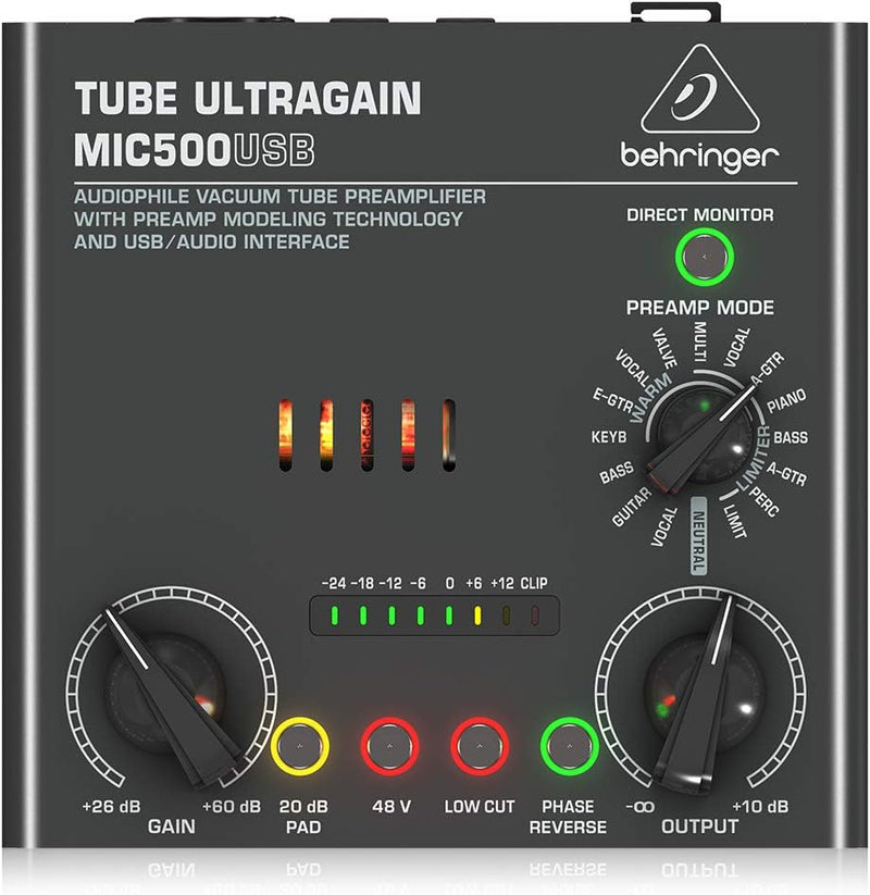 Behringer MIC500USB Tube Ultragain Mic Preamp with USB — main product image