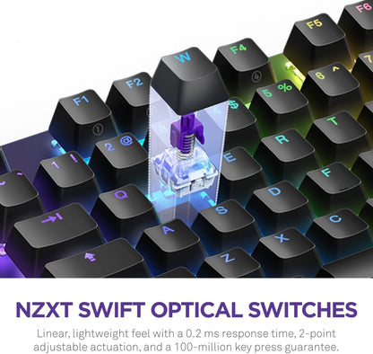 NZXT KB-001NB-US Function 2 TKL Red Switch Gaming Keyboard