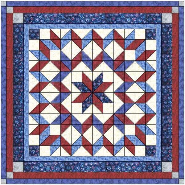 MDG Easy Galaxy Patriotic Star Quilt Kit