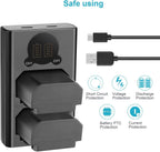 NEEWER NP-FZ100 2-Pack Battery Charger LCD for Sony Cameras