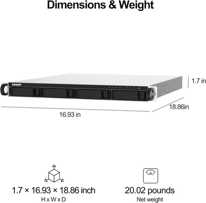QNAP TS-432PXU-RP-2G-US 4-Bay 10GbE Rackmount NAS Redundant PSU