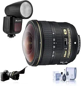 Nikon 8-15mm Fisheye Lens Flash Speedlight Bundle