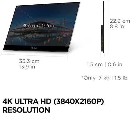 ViewSonic VX1655-4K-OLED 15.6" Portable 4K OLED Monitor