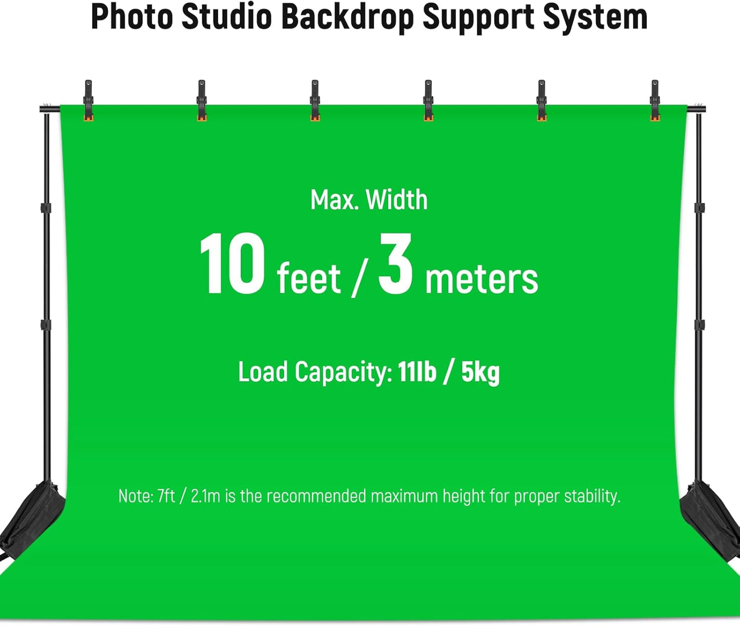 Neewer NK-ST0204 10ft x 7ft Adjustable Backdrop Stand Kit