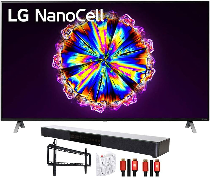 LG 75NANO90UNA 75-Inch NanoCell 4K UHD TV with Deco Gear Soundbar — main product image