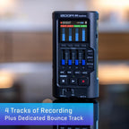 Zoom R4 MultiTrak Recorder Podcast Mic Headphones Bundle