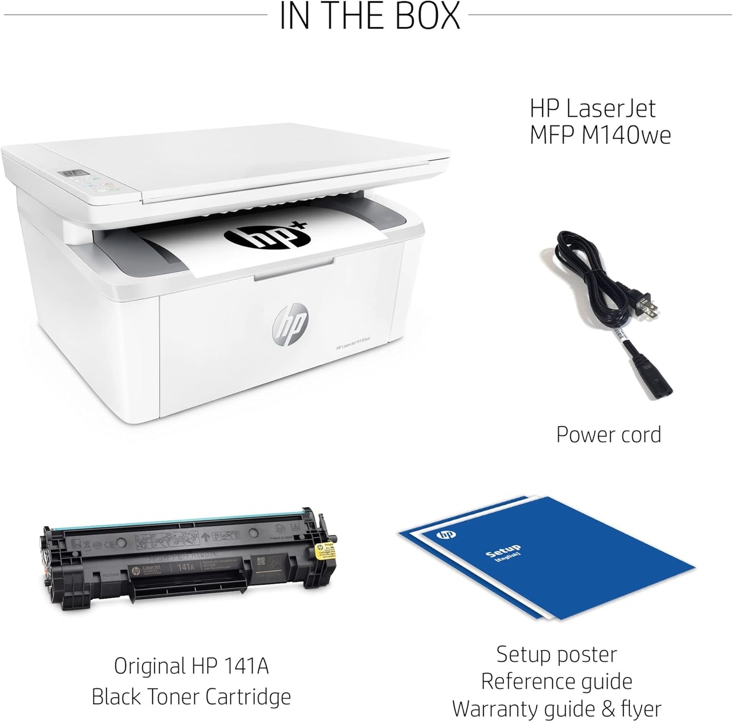 HP New Version HP+, M140we LaserJet MFP Wireless Printer