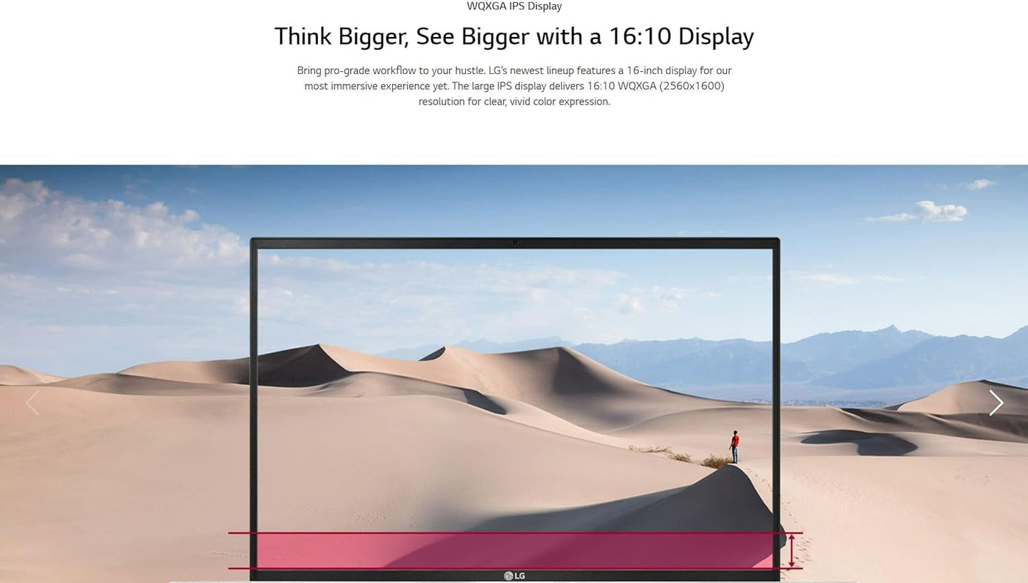 LG gram Ultra-Lightweight 16" 2-in-1 Touchscreen Laptop