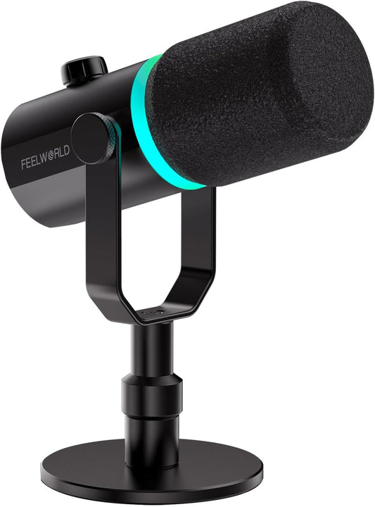 FEELWORLD PM1 XLR USB Dynamic Podcast Microphone