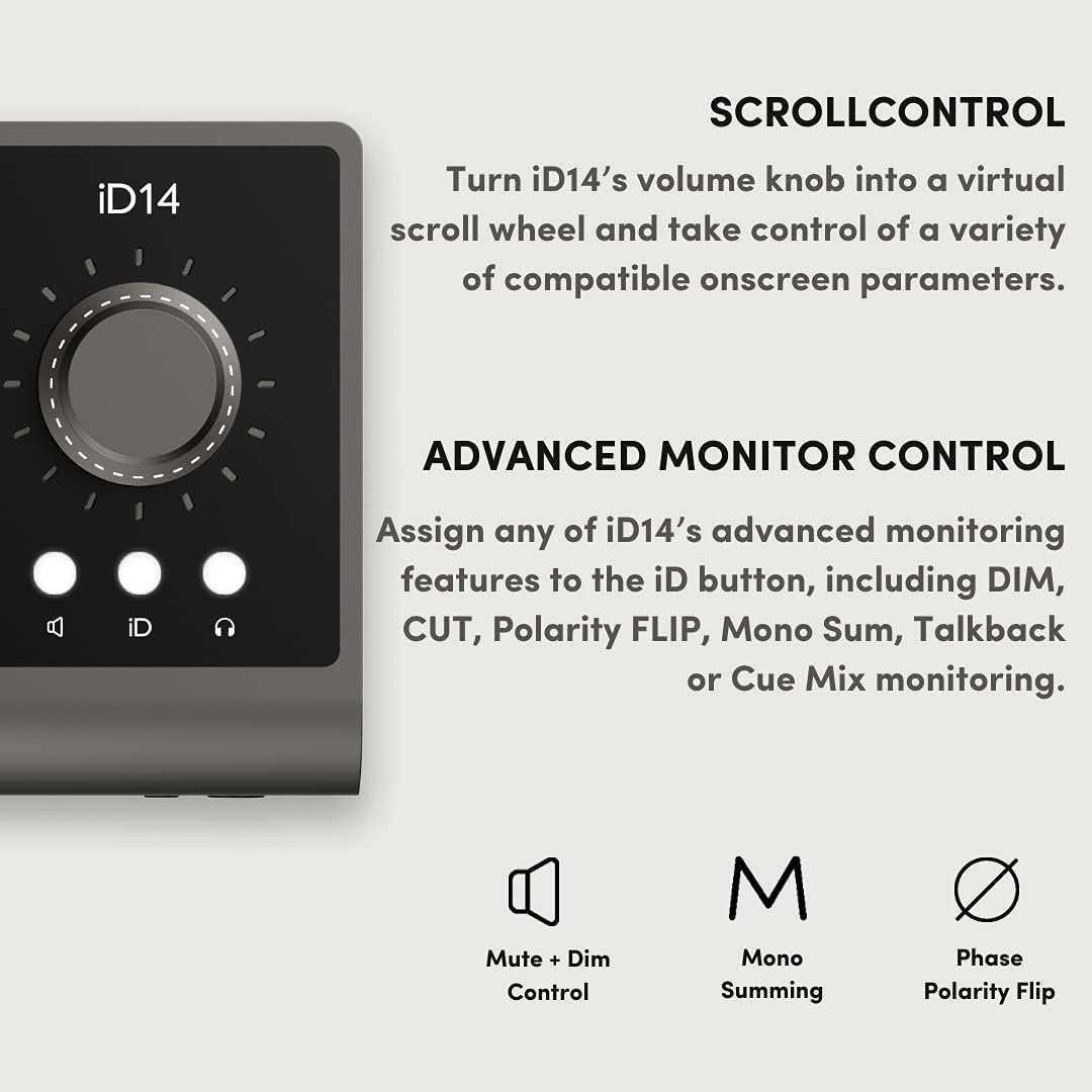 Audient iD14 (MKII)-cr USB-C Audio Interface (Renewed)