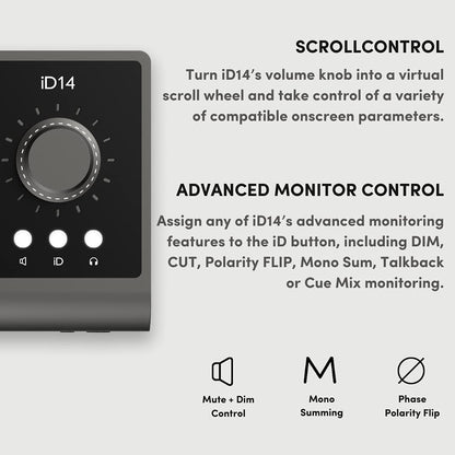 Audient iD14 (MKII)-cr USB-C Audio Interface (Renewed)