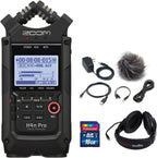 Zoom H4NPRO-COMBO-AMZ-3 All Black Portable Recorder Bundle