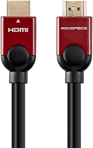 Monoprice 109303 6ft HDMI Cable High Speed Red