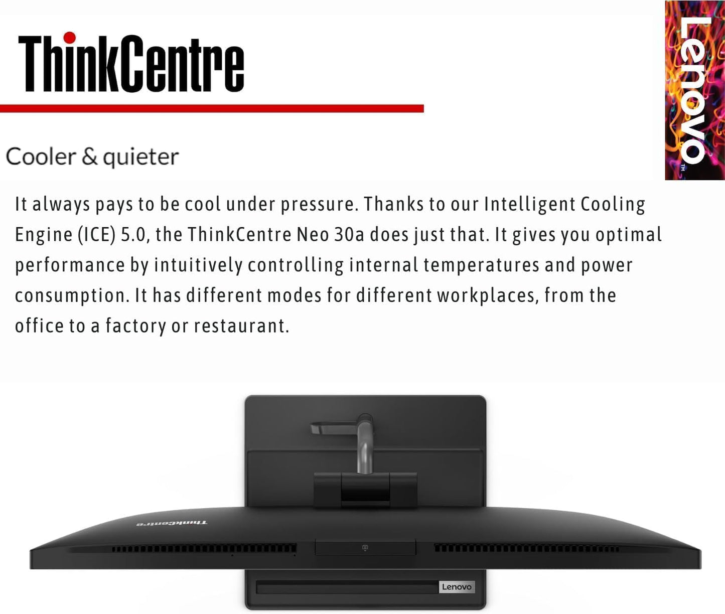 Lenovo ThinkCentre i3 All-in-One 23.8" FHD Business Computer