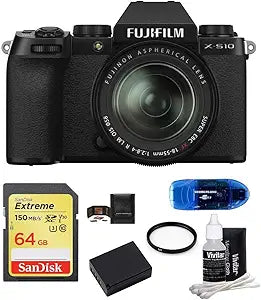 Fujifilm FUJIFILM X-S10 Mirrorless Camera 18-55mm Lens Bundle