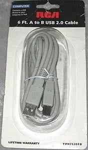 RCA TPH7520FD 6ft USB 2.0 A to B Cable — main product image