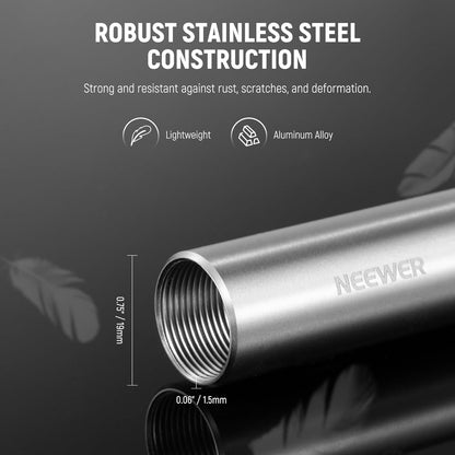 Neewer SR011 Heavy Duty 19mm Camera Support Rod 12-inch