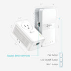 TP-Link TL-WPA7617 KIT Powerline WiFi Extender - AV1000