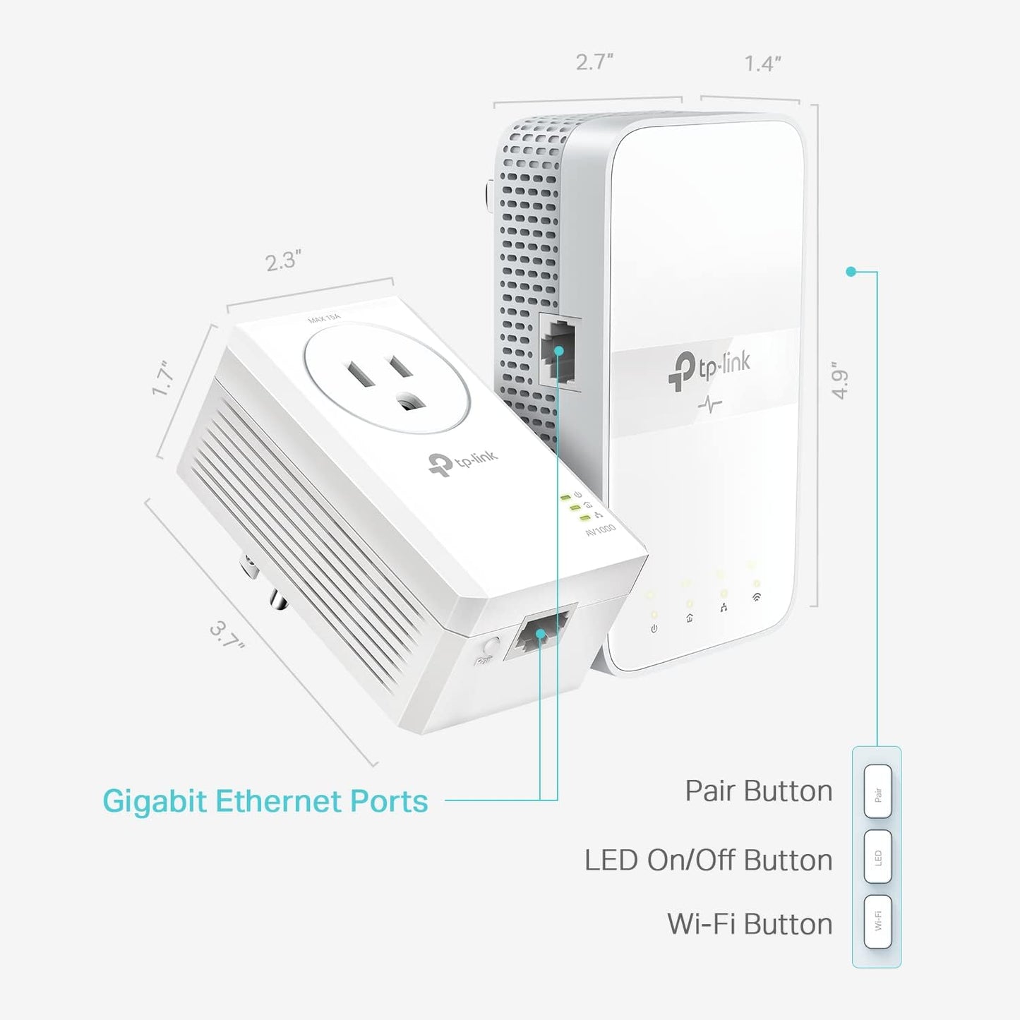 TP-Link TL-WPA7617 KIT Powerline WiFi Extender - AV1000