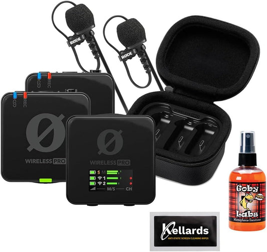 Rode WIPRO Wireless Microphone System - Lavaliers, Cleaner Bundle