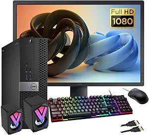 Dell 7040 SFF i5 24" FHD Monitor 16GB RAM 512GB SSD PC Set