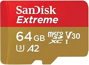 SanDisk SDSQXNE-064G Extreme 64GB microSDXC UHS-I Card with Adapter