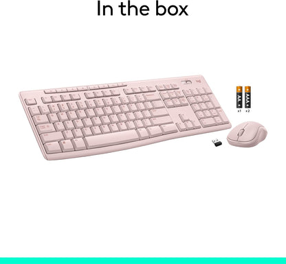 Logitech 920-013270 MK270 Wireless Keyboard and Mouse Combo Rose