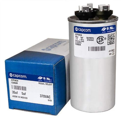 GE C3355R Capacitor Dual Run 35/5 UF 370V Round