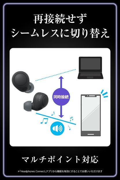 Sony WF-C700N BZ Wireless Noise-Canceling Black Earbuds