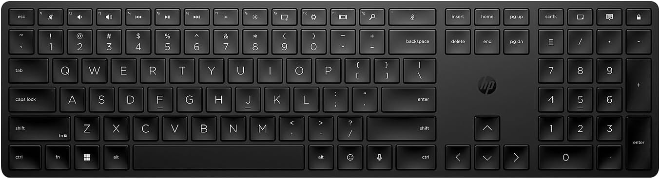 HP 4R184AA#ABL Programmable Wireless Keyboard Black Ergonomic