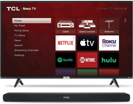 TCL 43" 4K UHD Roku Smart TV & Alto 8i Soundbar