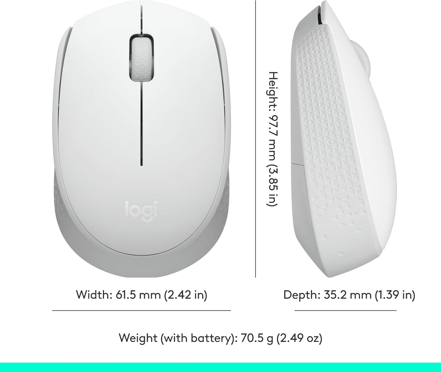 Logitech M170 Off-White Wireless Mouse for PC