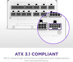 NZXT C850 Gold ATX 3.1 Low-Noise Power Supply White