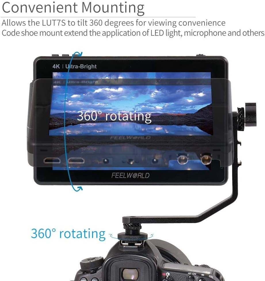 FEELWORLD FEELWORLD LUT7S Monitor Tilt Arm: DSLR Rig Mount