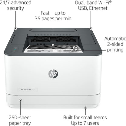 HP New Version LaserJet Pro 3001dw Printer Renewed
