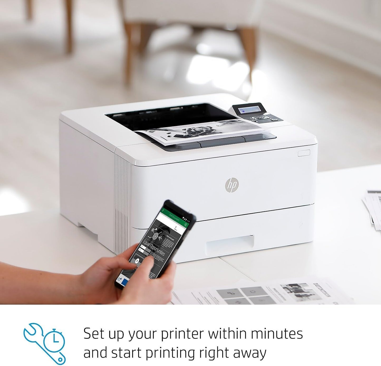 HP M404dn LaserJet Pro Monochrome Printer Alexa Ready