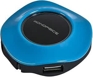 Monoprice 110062 USB 2.0 Mini Travel Hub - Blue — main product image