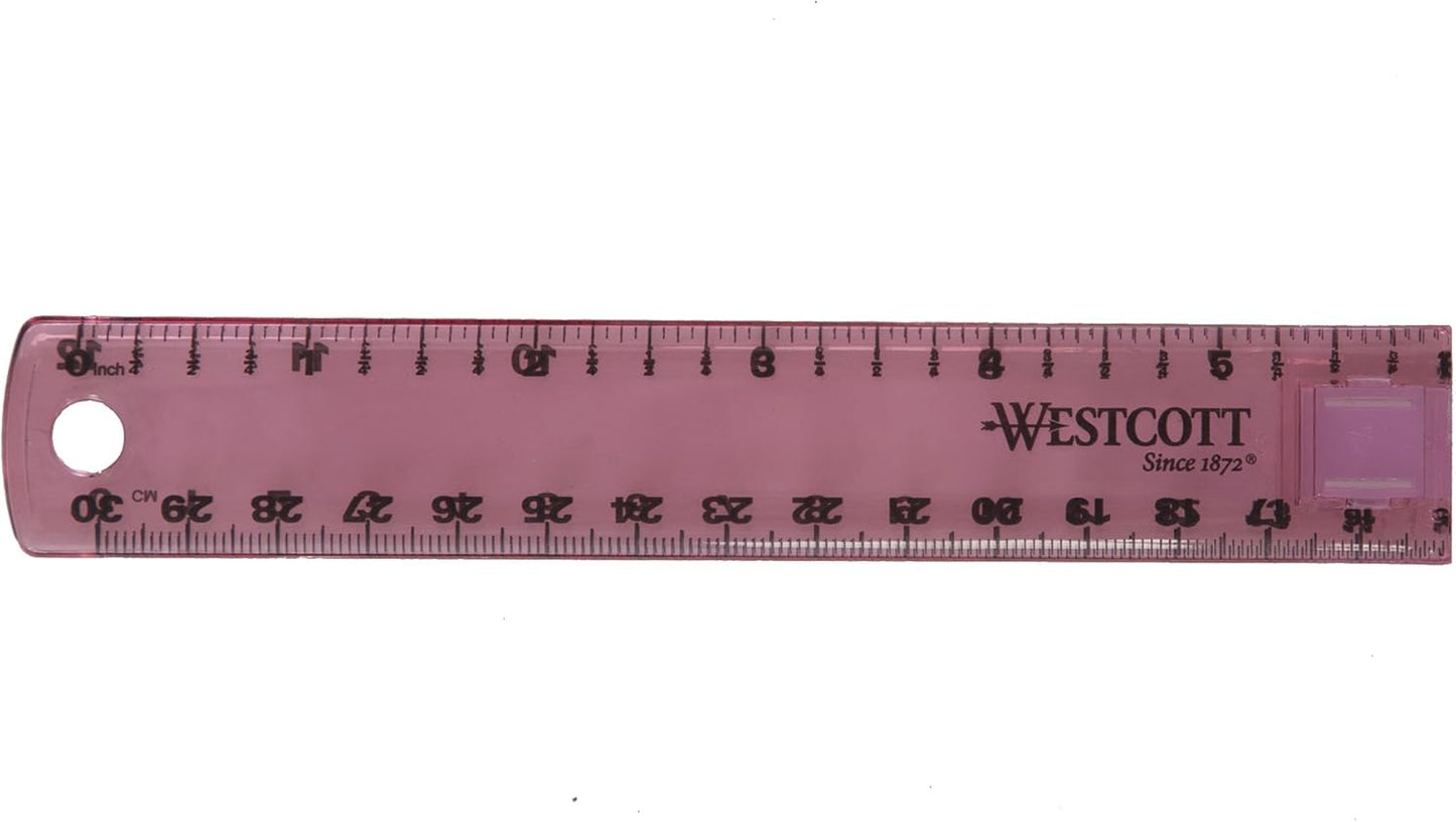 Westcott 15390 Plastic Folding Ruler - Colors Vary