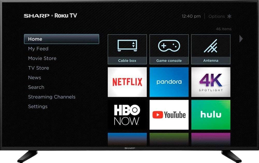 Sharp LC-58Q7370U 58" 4K UHD Roku TV Renewed