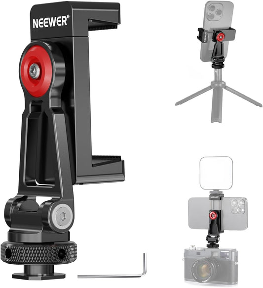 Neewer PA001 Metal Phone Tripod Mount with Cold Shoe