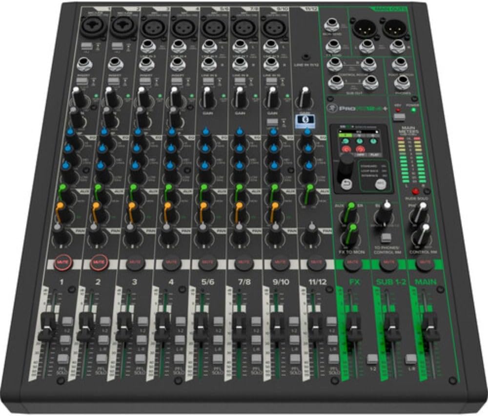 Mackie 12-Channel ProFX12v3+ Mixer Bundle with Bag