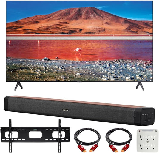 Samsung E2SAMUN82TU7000 82" 4K UHD Smart TV Soundbar Bundle