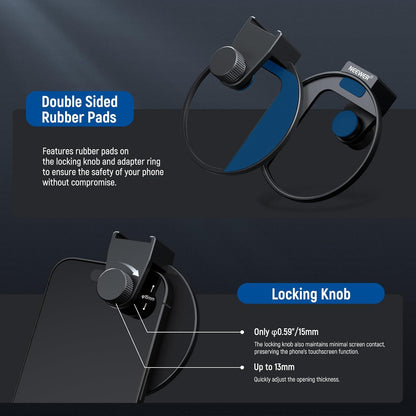 Neewer LA006 67mm Phone Filter Mount Clip Cold Shoe
