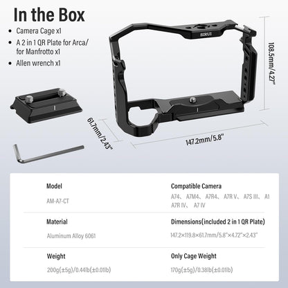 Sirui AM-A7-CT Camera Cage for Sony Alpha 7R V / Alpha 7 IV