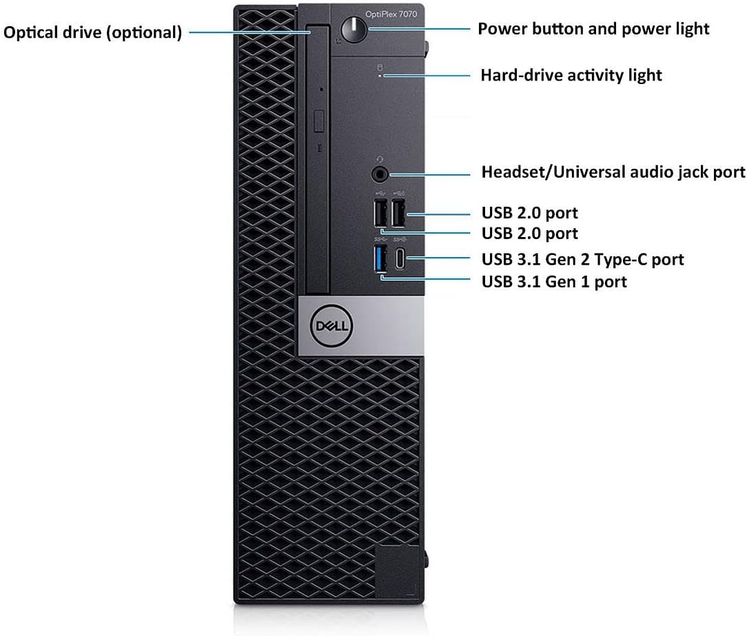Dell OPTIPLEX-7070-SFF i7 Desktop PC NVMe SSD (Renewed)