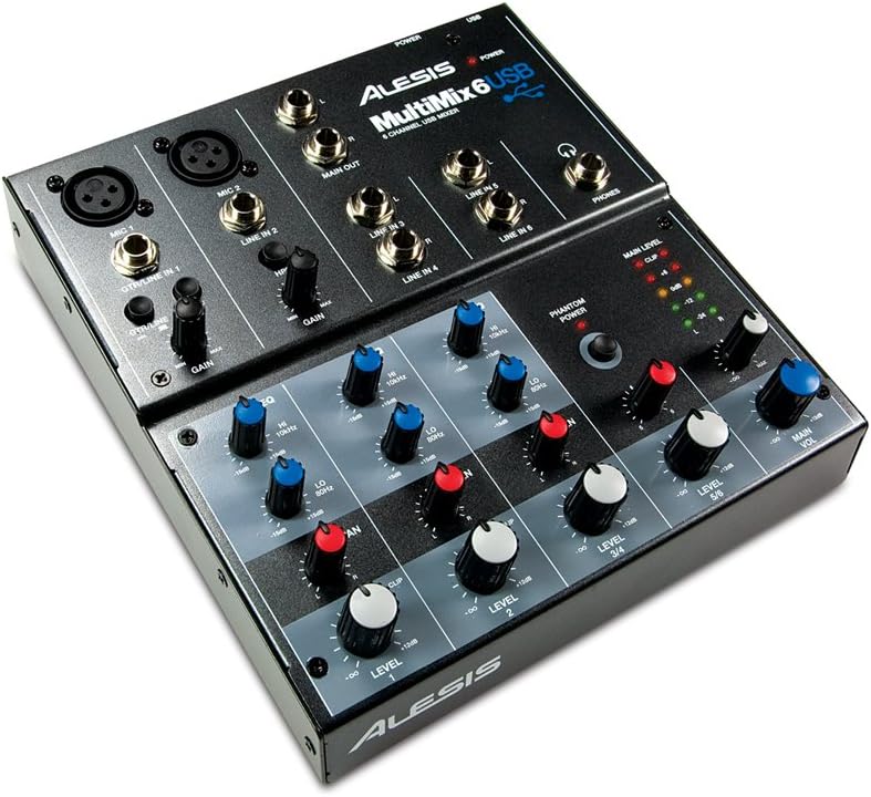 Alesis MM6USBX110 MultiMix 6-Channel USB Audio Mixer Interface — main product image