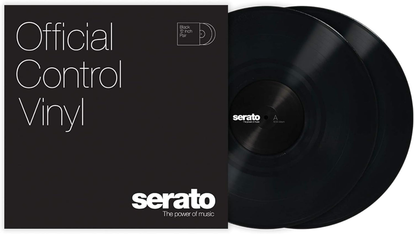 Serato SCV-PS-BLK-OJ Black Control Vinyl 12" Pair