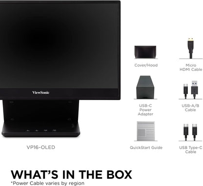 ViewSonic VP16-OLED 15.6" Portable OLED Monitor - 1080p